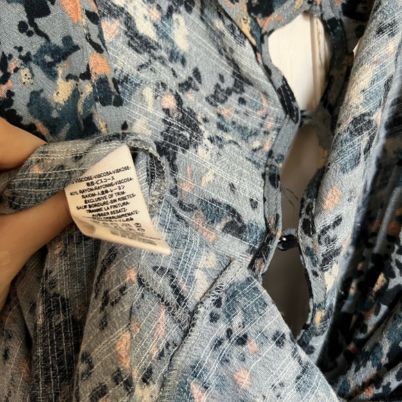 Free People | Blue Floral Romper - Picture 6 of 6